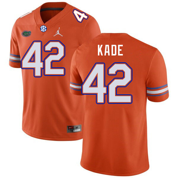 Florida Gators #42 Matthew Kade College Football Jerseys Stitched-Orange